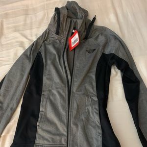 The north face jacket and leggings , gym wear